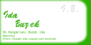 ida buzek business card